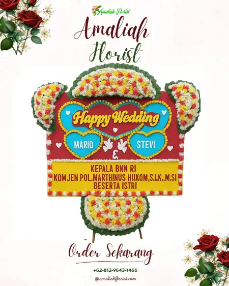 Papan Bunga Pernikahan Sambelia